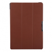 เคส Lenovo Tab 3 10 #เคสแบบ 3 พับ Tri-fold Stand Protective Leather Shell Case เคสสวยงามราคาถูก สีน้ำตาล