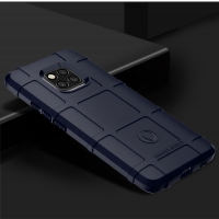 เคส Huawei Mate 20 Pro #เคสฝาหลัง Rugged Shield Series Soft Silicone Shock Absorption Matte กันกระแทก สีน้ำเงิน