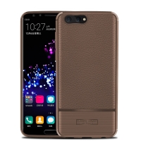 เคส Huawei Nova 2s #เคสฝาหลัง TPU ผิวลิ้นจี่กันลื่นคุณภาพดีราคาเบาๆสบายกระเป๋า สีน้ำตาล