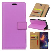 Case Xiaomi Mi 8 Lite #เคสฝาพับแบบกระเป๋าสตางค์พับวางตั้งได้สวยงามทันสมัย สีม่วง