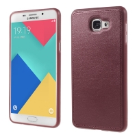 เคส Samsung Galaxy A9 Pro (2016) #เคสฝาหลังหนังคุณภาพดี PU Leather Coated Soft TPU Shell สีไวท์แดง
