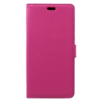 เคส Asus Zenfone 4 Max ZC520KL #เคสแบบกระเป๋าสตางค์หนัง PU ผิวลิ้นจี่สีสันสดใส สีโรส