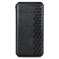 เคส realme 11 Pro 5G#เคสฝาพับแบบกระเป๋าสตางค์ Magnetic Flip Wallet Bracket Leather Lattice TPU Phone Case สีดำ