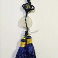 โนรีแกจี้ห้อยพู่ประดับชุดฮันบก (Norigae) สีน้ำเงิน จี้ห้อยพู่สำหรับประดับในชุดประจำชาติเกาหลี 노리개