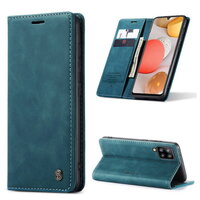 เคส Samsung Galaxy A42 5G #เคสฝาพับหนังกระเป๋าสตางค์ CASEME Auto-absorbed Leather Wallet สีฟ้า