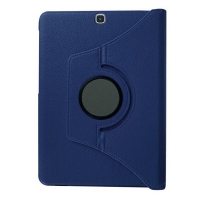 Case Samsung Galaxy Tab S2 9.7 T810 T815 #เคสผิวลิ้นจี่หมุนได้ 360 องศา สีน้ำเงิน