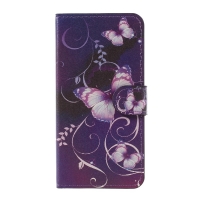 ลาย Purple Butterflies Vines