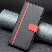 เคส iPhone 13 Pro Max#เคสฝาพับปกหนัง PU นิ่มผิวด้าน พร้อมช่องใส่บัตร พับวางตั้งได้สไตล์วแบบกระเป๋าสตางค์ สีดำ