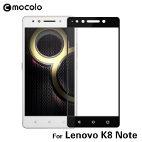 ฟิล์มกระจกนิรภัย Lenovo K8 Note แบบเต็มหน้าจอ 2.5 D MOCOLO Silk Print Arc Edge Full Size Tempered Glassสีดำ