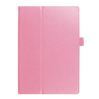 เคส Huawei MatePad 10.4 #เคสฝาพับหนัง PU ผิวลิ้นจี่ Litchi Skin Leather Case สีชมพู