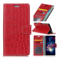 Case Lenovo K8 #เคสฝาพับสไตล์กระเป๋าหนังPU ผิวหนังจระเข้ สีแดง
