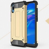 เคส Huawei Y7 Pro (2019) #เคสฝาหลังเกราะป้องกัน ไฮบริด พลาสติก+TPU สีทอง