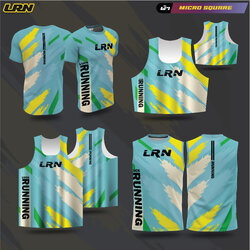 เสื้อวิ่งพิมพ์ลาย LRN เนื้อผ้า Micro square สำหรับวิ่งมาราธอน (MS11)