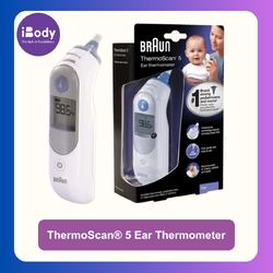 เครื่องวัดอุณหภูมิ ทางหู ดิจิตอล สำหรับทารก - ผู้ใหญ่ เทอร์โมมิเตอร์ Braun® ThermoScan® 5 Ear Thermometer