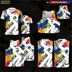 เสื้อวิ่งพิมพ์ลาย LRN เนื้อผ้า Micro square สำหรับวิ่งมาราธอน (MS18)