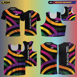 เสื้อวิ่งพิมพ์ลาย LRN เนื้อผ้า Micro square สำหรับวิ่งมาราธอน (MS06)