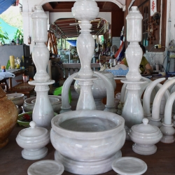 ตะเกียงไต้หวันหินอ่อน (ชุดใหญ่) ตะเกียงกลางสูง 69 cm