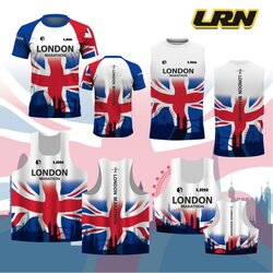 เสื้อวิ่งพิมพ์ลาย LRN เนื้อผ้า Micro square สำหรับวิ่งมาราธอน (MS21)