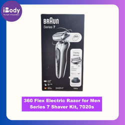 Braun® 360 Flex Electric Razor for Men Series 7 Shaver Kit, 7020s เครื่องโกนหนวดไฟฟ้า ที่กันจอน เซต 5 ชิ้น