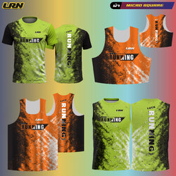 เสื้อวิ่งพิมพ์ลาย LRN เนื้อผ้า Micro square สำหรับวิ่งมาราธอน (MS08_2)
