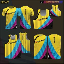 เสื้อวิ่งพิมพ์ลาย LRN เนื้อผ้า Micro square สำหรับวิ่งมาราธอน (MS12)