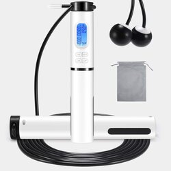 เชือกกระโดดดิจิตอล นับรอบได้ นับแคลอรี่ ตั้งเวลาได้ Digital LED Display Time Weight Calories Counter (Y1)