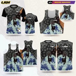 เสื้อวิ่งพิมพ์ลาย LRN เนื้อผ้า Micro square สำหรับวิ่งมาราธอน (MS14)