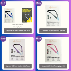 Glocusent® Upgraded LED Neck Reading Light ไฟอ่านหนังสือ ไฟฉายแบบคล้องคอ แบบชาร์จได้ ไฟLEDปรับความสว่างได้