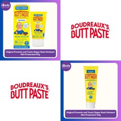 (Pre Order) Boudreaux's Butt Paste® Original Prevents & Treats Diaper Rash Ointment Skin Protectant 57g or 113g ครีมทาผื่นผ้าอ้อม สำหรับเด็ก สำหรับผื่นน้อยถึงปานกลาง