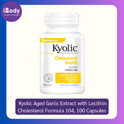 Kyolic® Aged Garlic Extract with Lecithin Cholesterol Formula 104, 100 แคปซูล (Wakunaga) กระเทียมสกัด ไร้กลิ่น