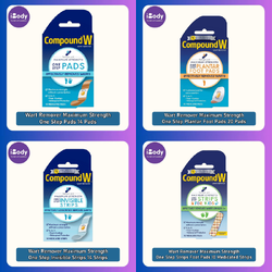 Compound W® Wart Remover Maximum Strength One Step Pads แผ่นแปะ กันน้ำ