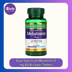(Nature's Bounty®) Dual Spectrum Melatonin 5 mg 60 Bi-Layer Tablets เมลาโทนิน นอนหลับ ผ่อนคลาย