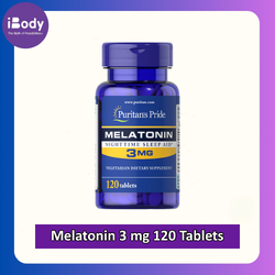 (Puritan's Pride) Melatonin 3 mg 120 Tablets เมลาโทนิน นอนหลับ พักผ่อน