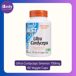 Doctor's Best® Ultra Cordyceps Sinensis 750mg* 60 Veggie Caps เห็ดถั่งเช่าทิเบตสกัดเพิ่มกำลังวังชา สดชื่น ยาอายุวัฒนะ