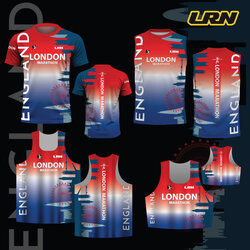 เสื้อวิ่งพิมพ์ลาย LRN เนื้อผ้า Micro square สำหรับวิ่งมาราธอน (MS22)