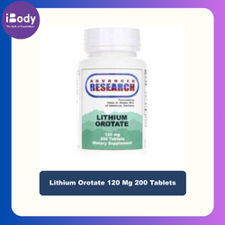 (Pre Order) Advanced Research® Lithium Orotate 120 Mg 200 Tablets ลิเธียมโอโรเทต อาหารเสริมช่วยทางด้านอารมณ์
