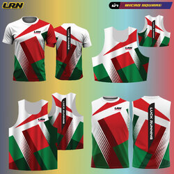 เสื้อวิ่งพิมพ์ลาย LRN เนื้อผ้า Micro square สำหรับวิ่งมาราธอน (MS05)