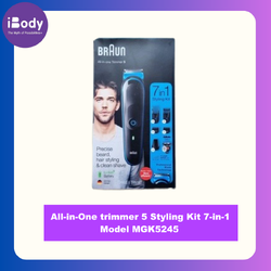 Braun® All-in-One trimmer 5 Styling Kit 7-in-1 Model MGK5245 เครื่องโกนหนวด แบบชาร์จได้ + มีดโกนยิลเลตต์
