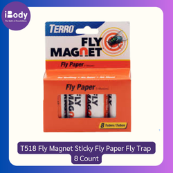 TERRO® T518 Fly Magnet Sticky Fly Paper Fly Trap 8 Count ผลิตภัณฑ์ดักจับแมลง แบบไร้กลิ่น