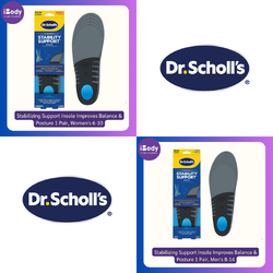 Dr.Scholl's® Stabilizing Support Insole Improves Balance & Posture 1 Pair แผ่นรอง รองเท้า ช่วยในการทรงตัว ปรับท่าทาง