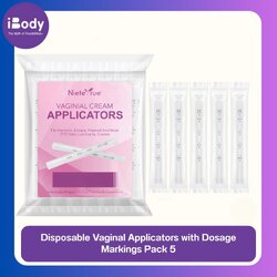 Nieteyrue® Disposable Vaginal Applicators with Dosage Markings 5 Count อุปกรณ์ช่วยสอดยาแบบเจลและครีม แบบมีสเกล