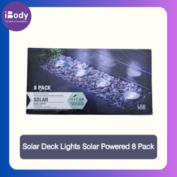 Solar Deck® Lights Solar Powered 8 Pack ไฟปักสนาม ฝังพื้น ตกแต่งสวน ทางเดิน พลังงานแสงอาทิตย์ ไฟโซล่าเซลล์