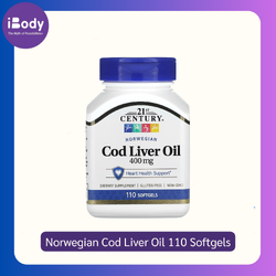 21st Century® Norwegian Cod Liver Oil 110 Softgels น้ำมันตับปลาจากนอเวย์