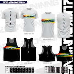 เสื้อวิ่งพิมพ์ลาย LRN Collection 02 เนื้อผ้า Micro Mesh สำหรับวิ่งมาราธอน (MM03)