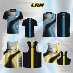 เสื้อวิ่งพิมพ์ลาย LRN เนื้อผ้า Micro square สำหรับวิ่งมาราธอน (MS27)