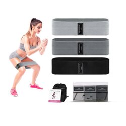 ยางยืดแรงต้านออกกำลังกาย แบบผ้า 3 เส้น Resistance Band (W04)