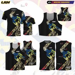 เสื้อวิ่งพิมพ์ลาย LRN เนื้อผ้า Micro square สำหรับวิ่งมาราธอน (MS19)