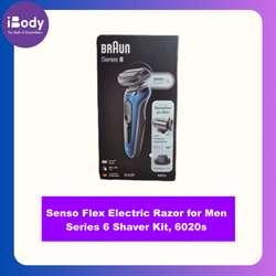 Braun® Senso Flex Electric Razor for Men Series 6 Shaver Kit, 6020s เครื่องโกนหนวดไฟฟ้า ที่กันจอน เซต 5 ชิ้น