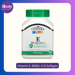 21st Century® Vitamin E-400IU 110 Softgels วิตามินอี ารต้านอนุมูลอิสระ (Antioxidant)