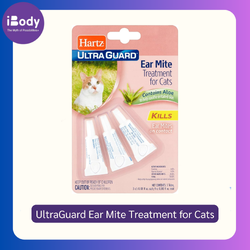 Hartz® UltraGuard Ear Mite Treatment for Cats น้ำยารักษาไรหูสำหรับแมว มีส่วนผสมของว่านหางจระเข้